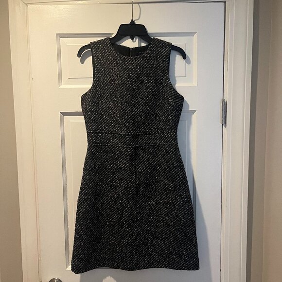 Theory Tweed Black/Gray/White Dress - Picture 1 of 5
